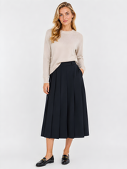 PLEATED MIDI SKIRT