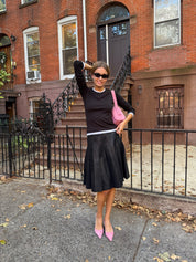 The Leather Pleated Skirt