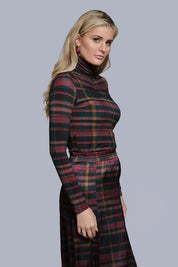 Printed turtleneck Plaid