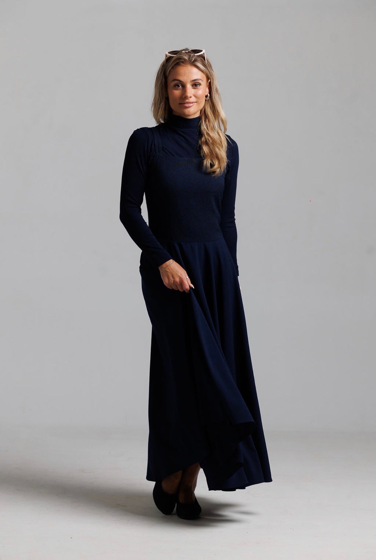 Tweed Jumper - Navy