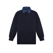 Boys Denim Collar Polo