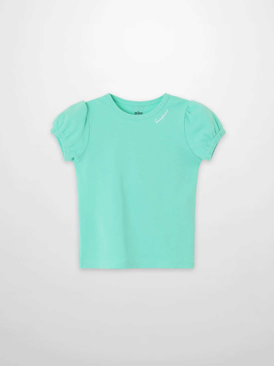 Short Puff Sleeve T-shirt - Mint Green