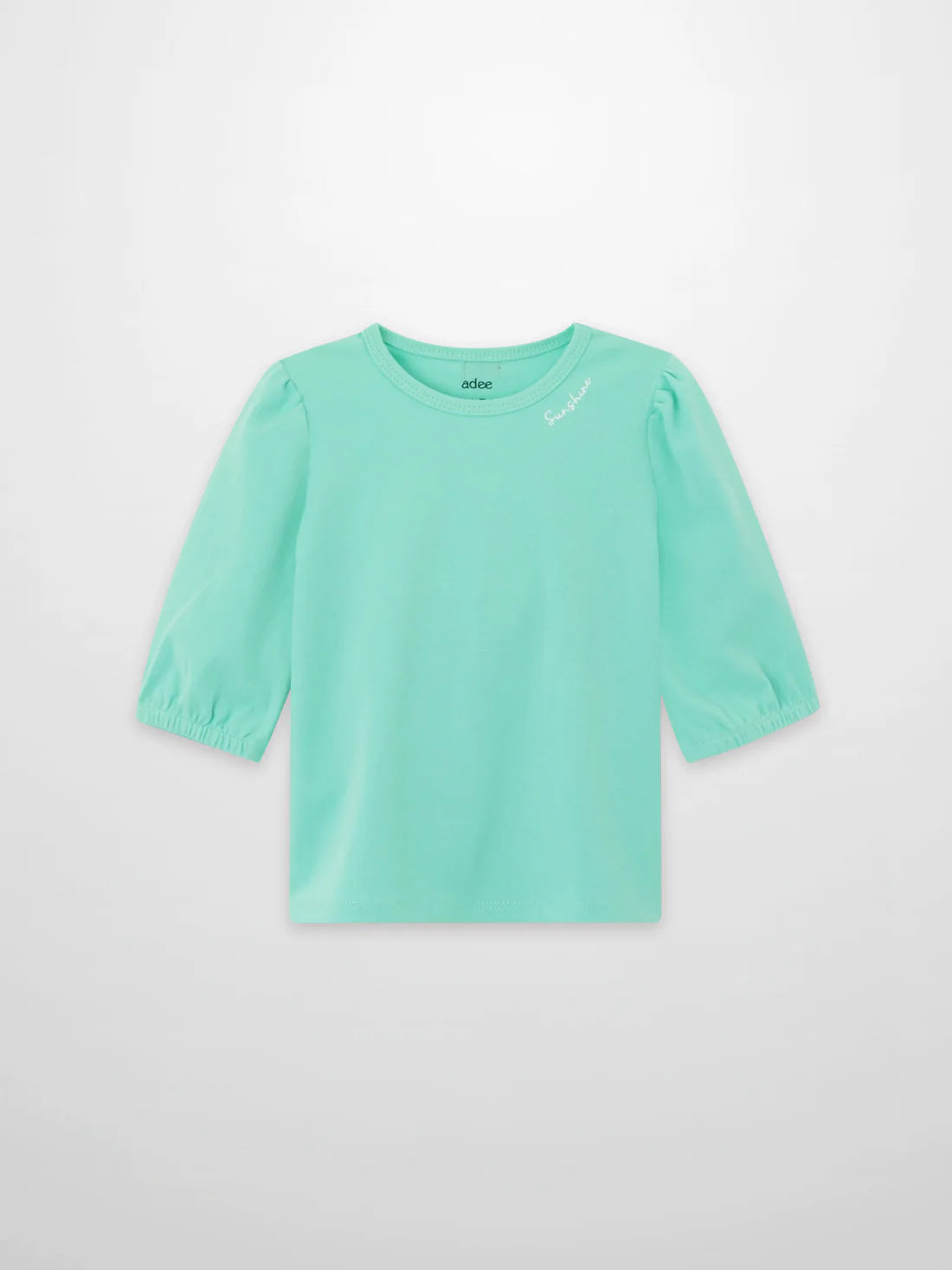 3/4 Puff Sleeve T-shirt - Mint Green