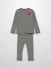 Striped Legging Set - Black & White