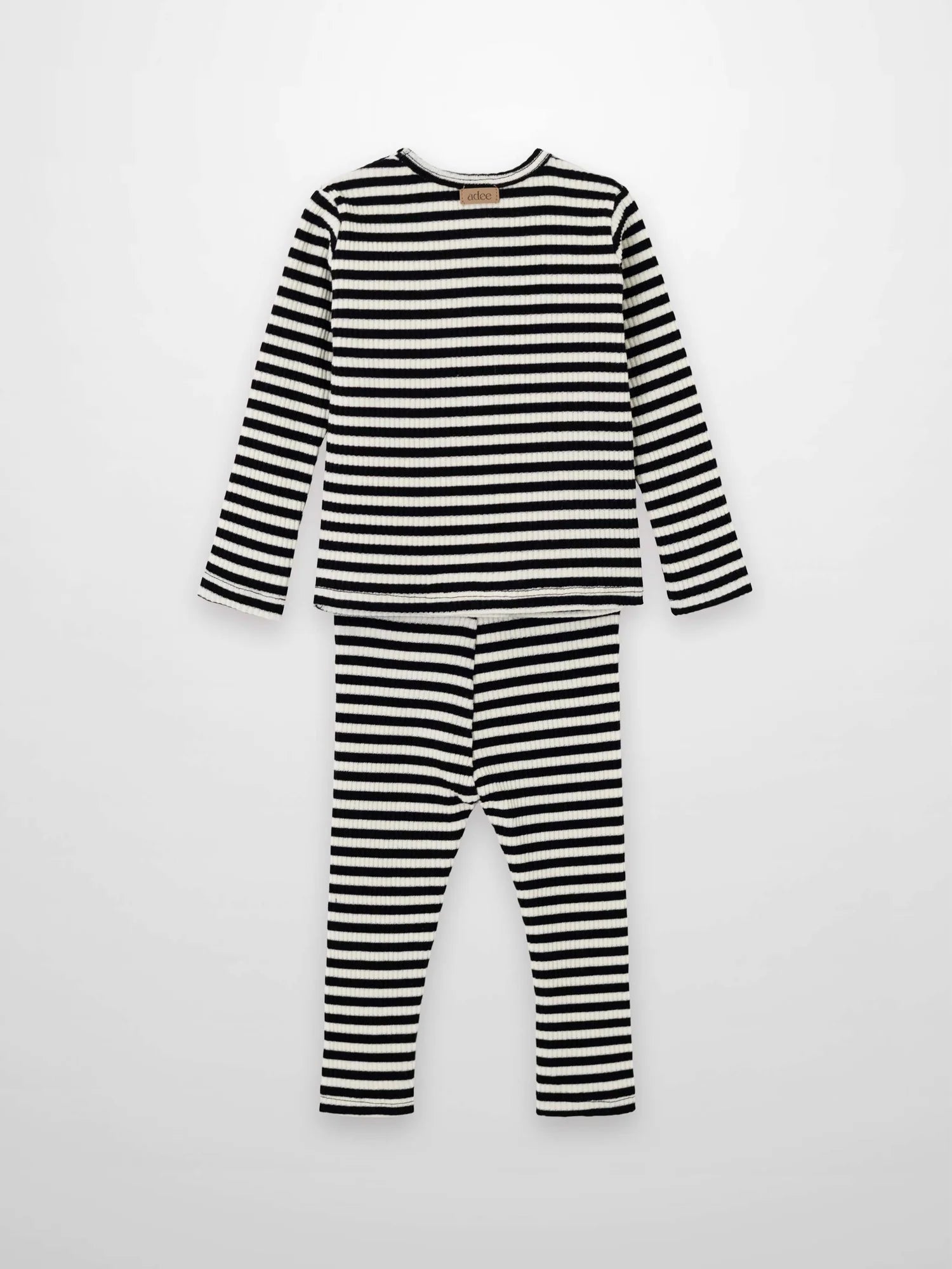 Striped Legging Set - Black & White