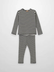 Striped Legging Set - Black & White