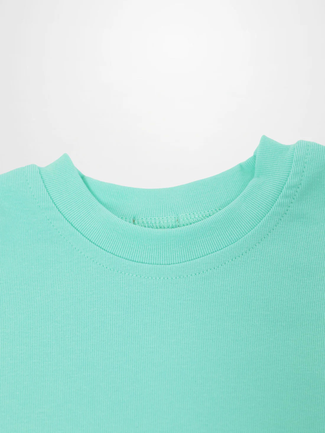 Short Sleeve Boxy T-shirt & Shorts Set - Mint Green