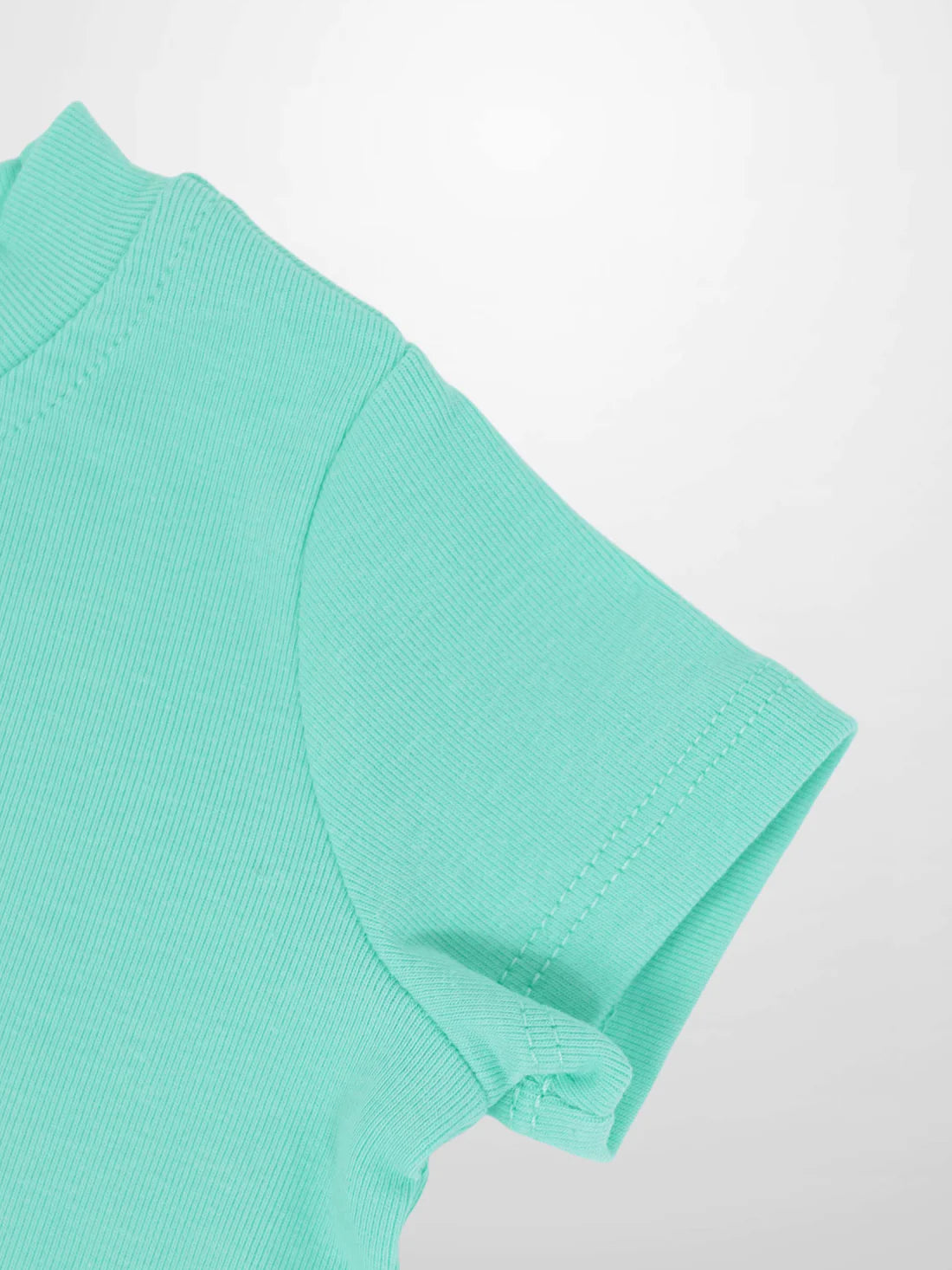 Short Sleeve Boxy T-shirt & Shorts Set - Mint Green