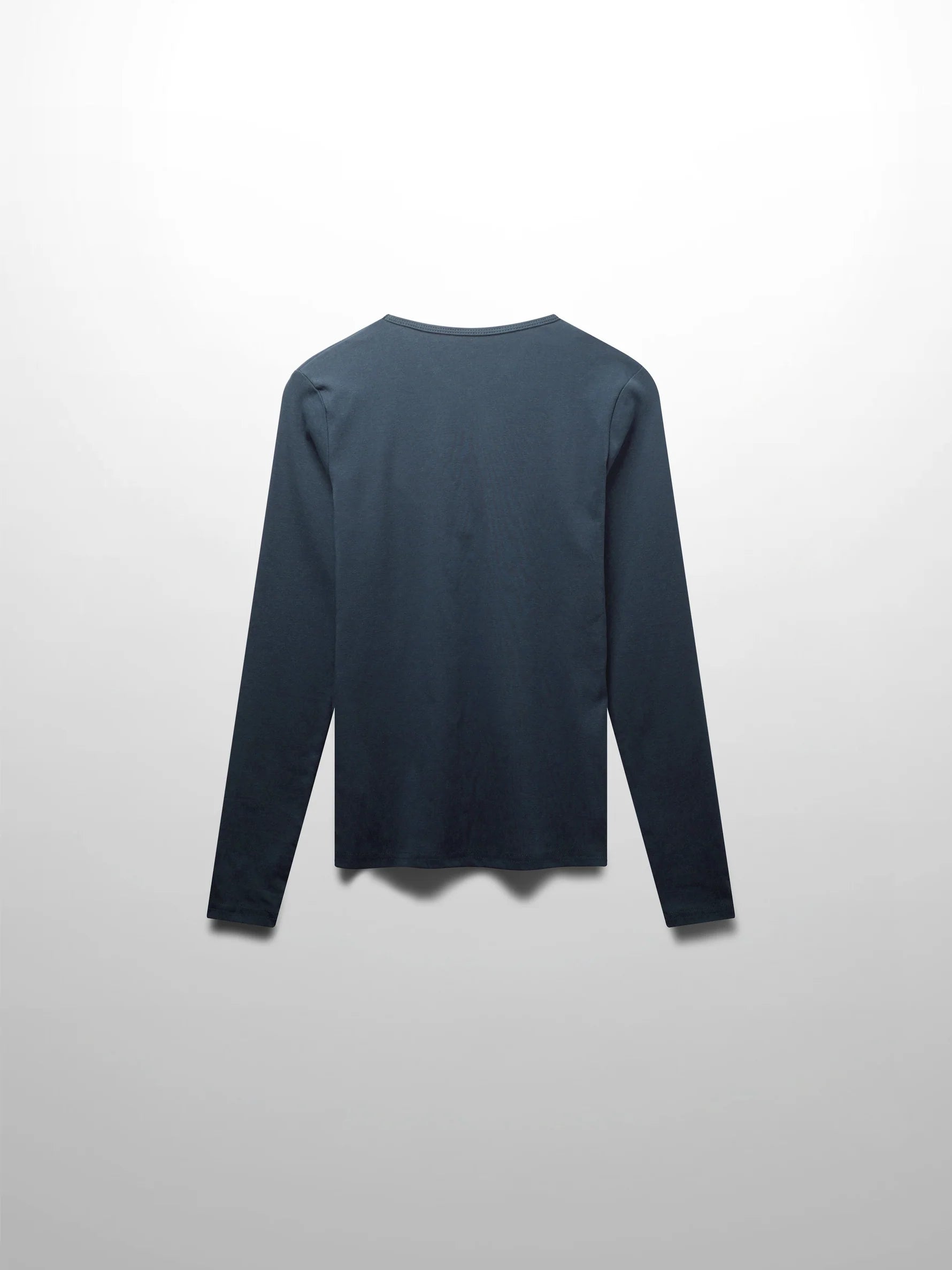 Basic High V Tee Long Sleeve-Deep Navy