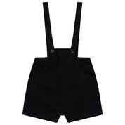 Corduroy Short Overalls Black