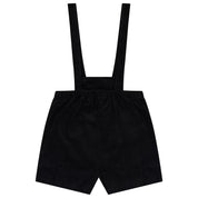 Corduroy Short Overalls Black