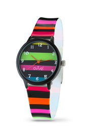 Ovvel Girls Analog Watch for kids – Rainbow Stripes