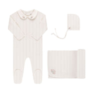 Organic Embroidered Collar Collection - Ivory Heather