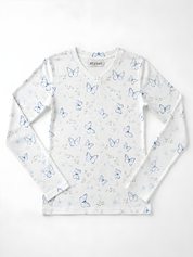 PRINTED MICRO-RIBBED TSHIRT- GARDEN