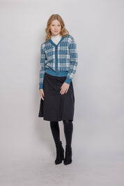 25664- PLAID CARDIGAN