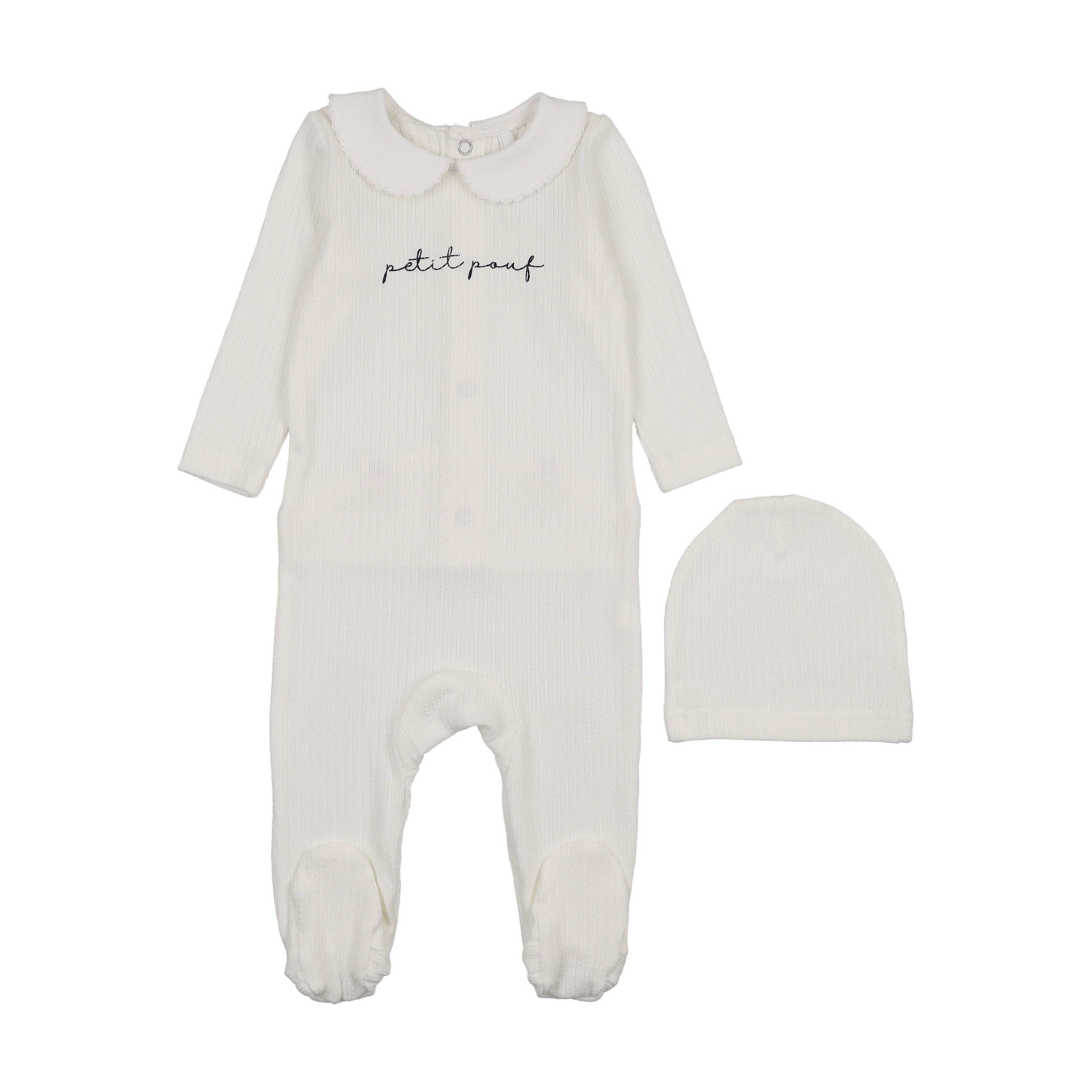 Petit-Pouf-Footie-White/Blue