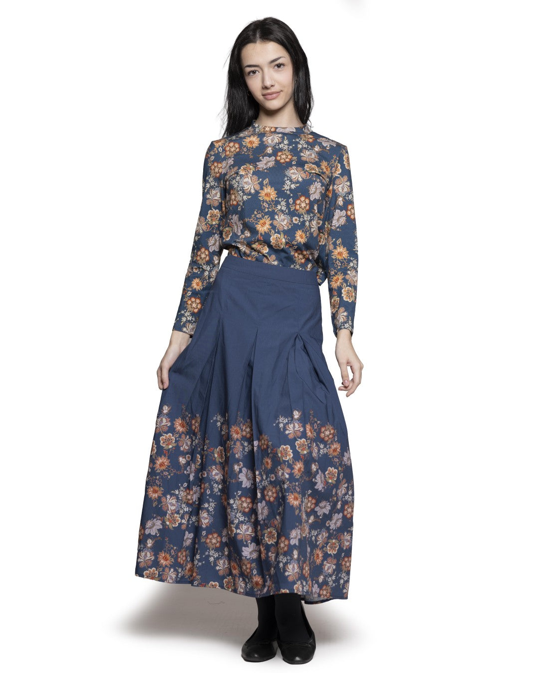 Floral Mock Neck Top