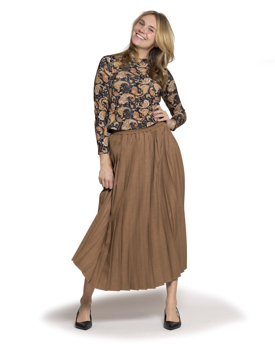 Paisley Mock Neck Top