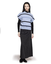 Heather Blue Vest with Stripes