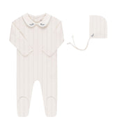 Organic Embroidered Collar Collection - Ivory Leaf