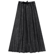 Zig-Zag Stitch Maxi Skirt