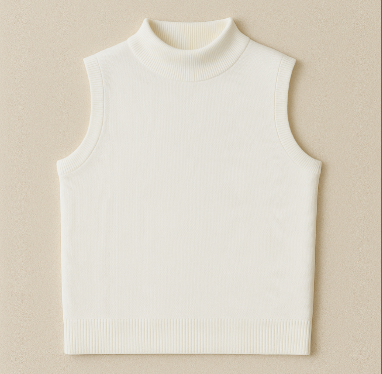Knit Sleeveless Turtleneck