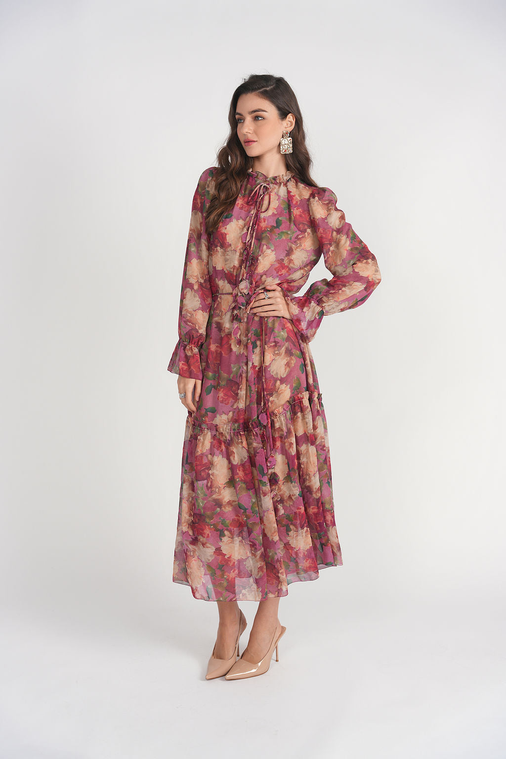 Evie Midi- Bold Floral