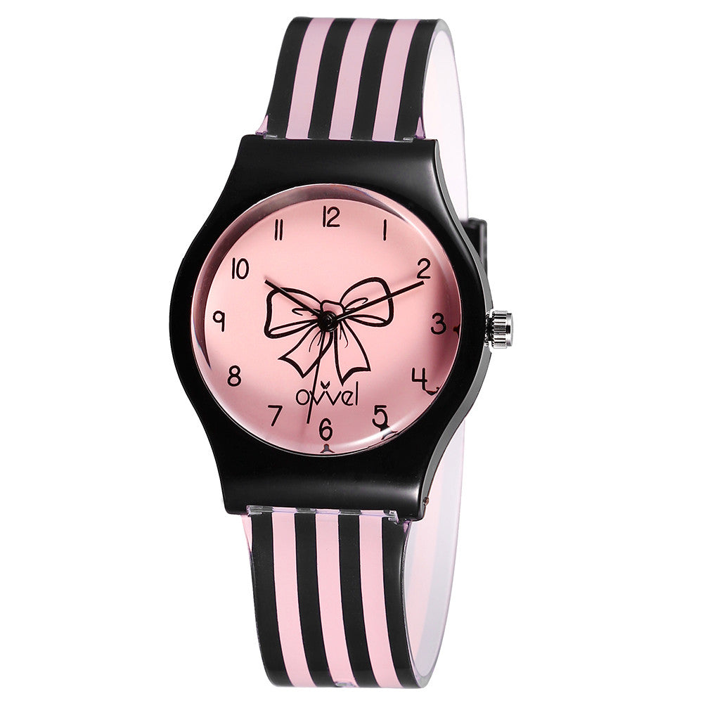 Ovvel Girls Analog Watch for kids  – Black Bow
