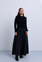 Lurex Knit Top and Full Skirt Dress