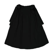 Side Tie Logo Midi Skirt