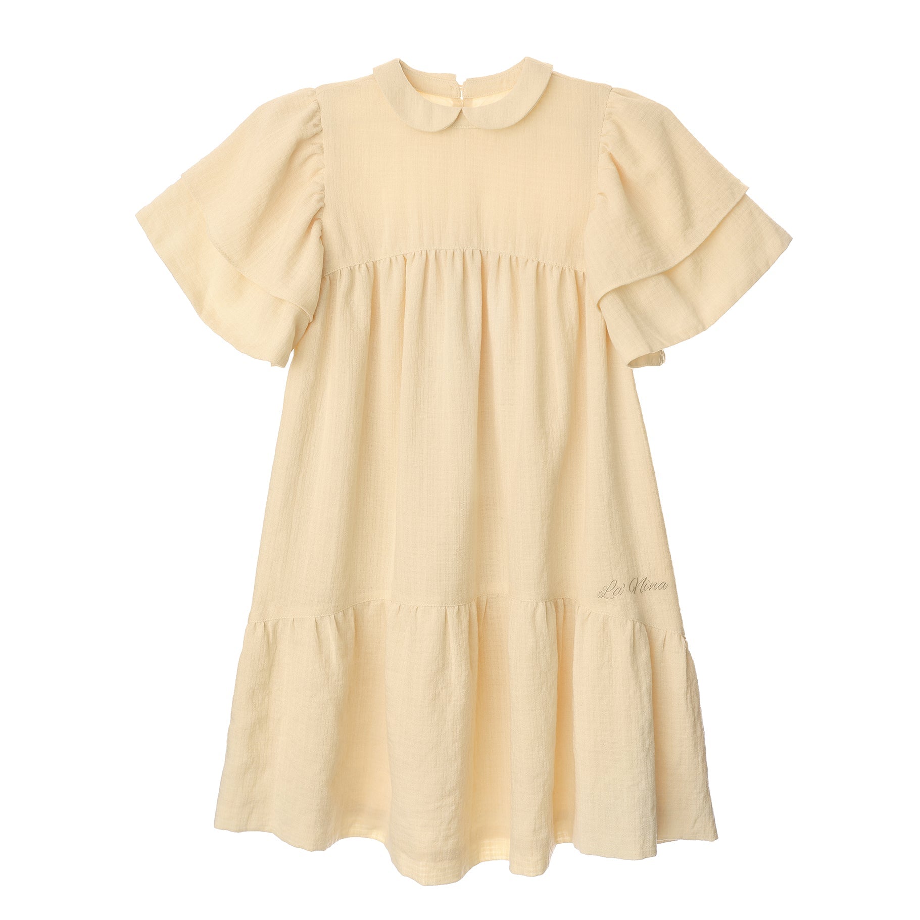 Banana Flutter Sleeve Dress