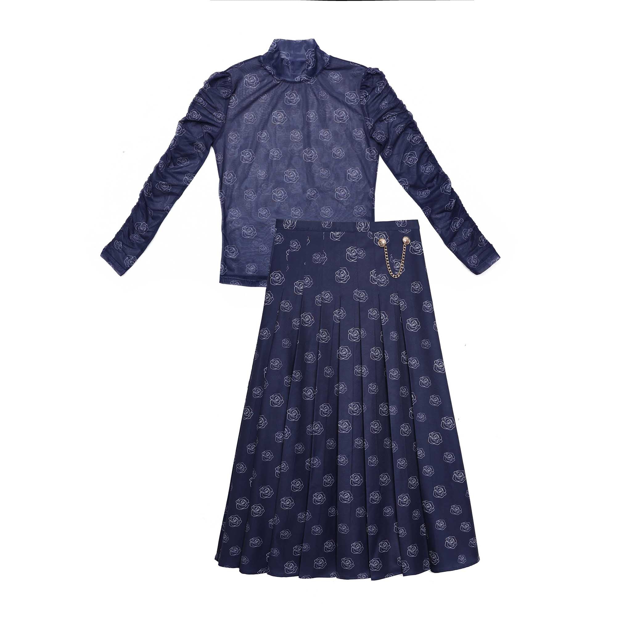 Teen Two-Piece Rose Print Set