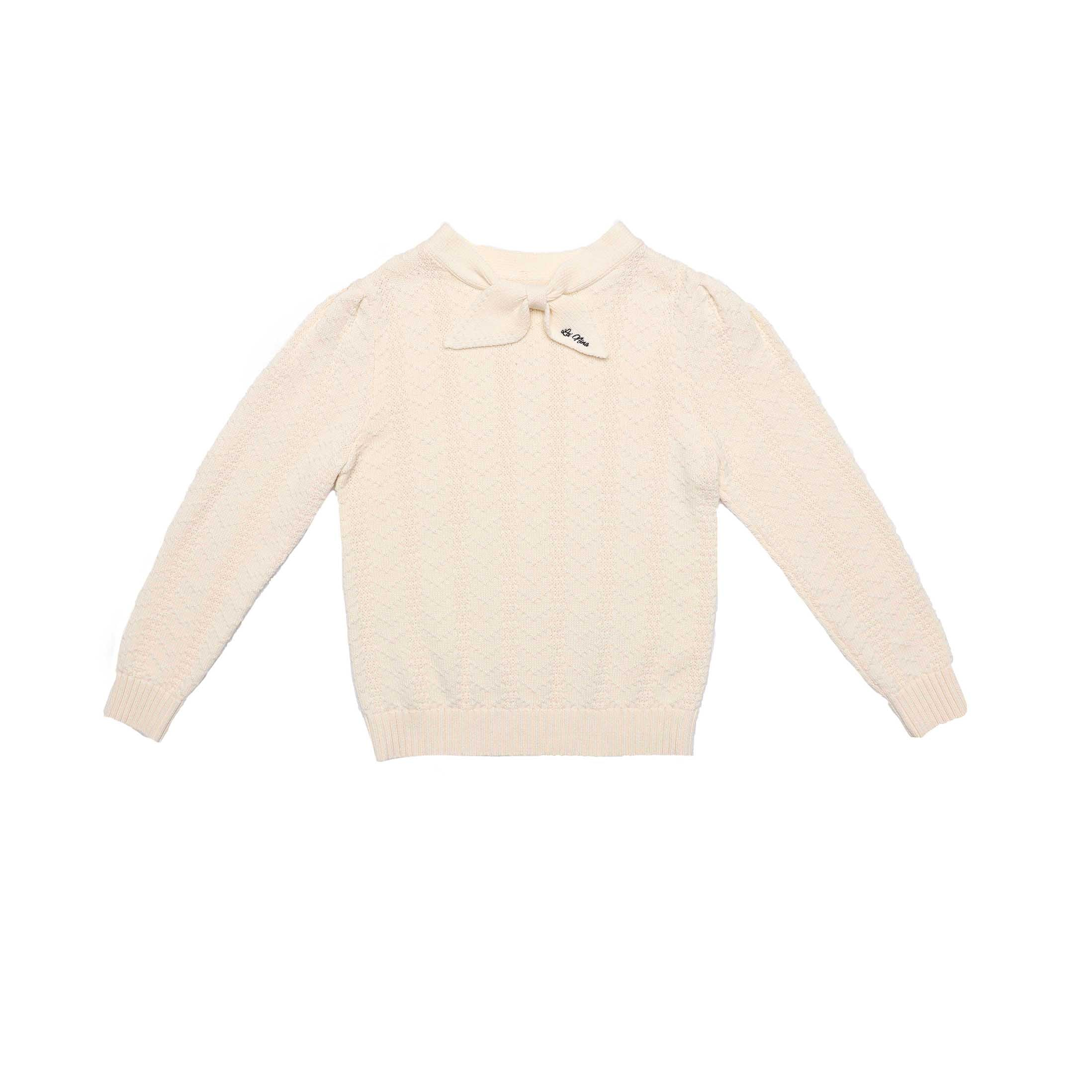 Teen Cream Kerchief Logo Sweater