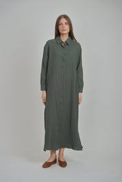 MAXI GAUZE SHIRT DRESS