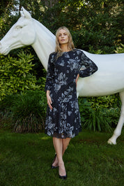 JOSEPHINE DRESS - BLACK/SILVER