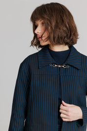 Pinstripe jacket, navy