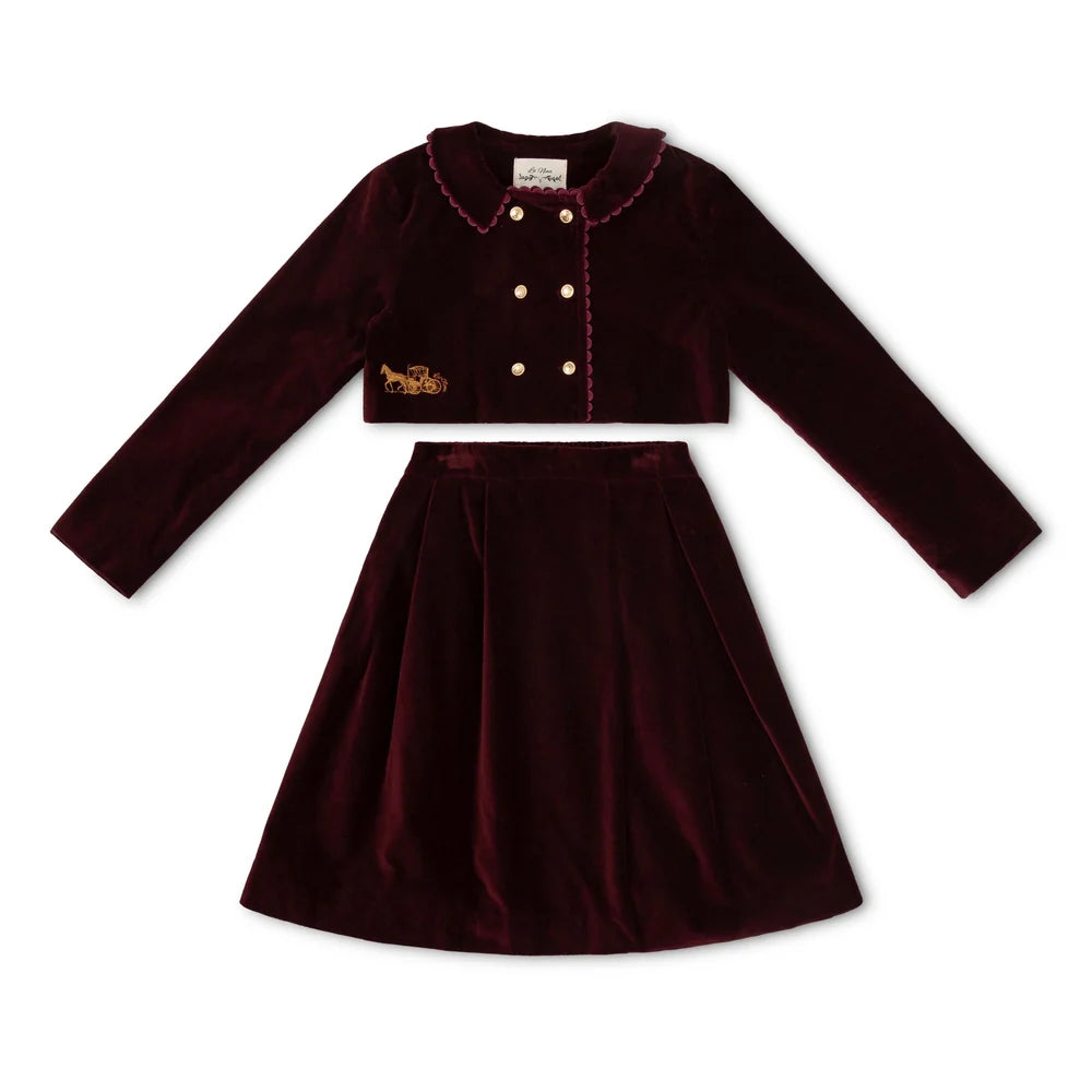 Burgundy Velvet Classic Logo Set