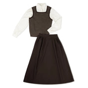 Teen Brown Vest 3pc Set