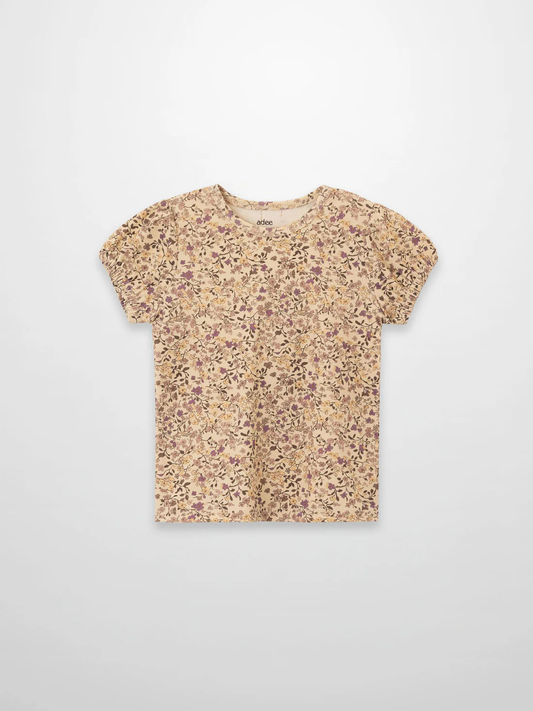 Purple Flower Short Sleeve Shirt