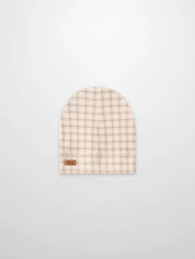 Oatmeal Grid Hat - Blue
