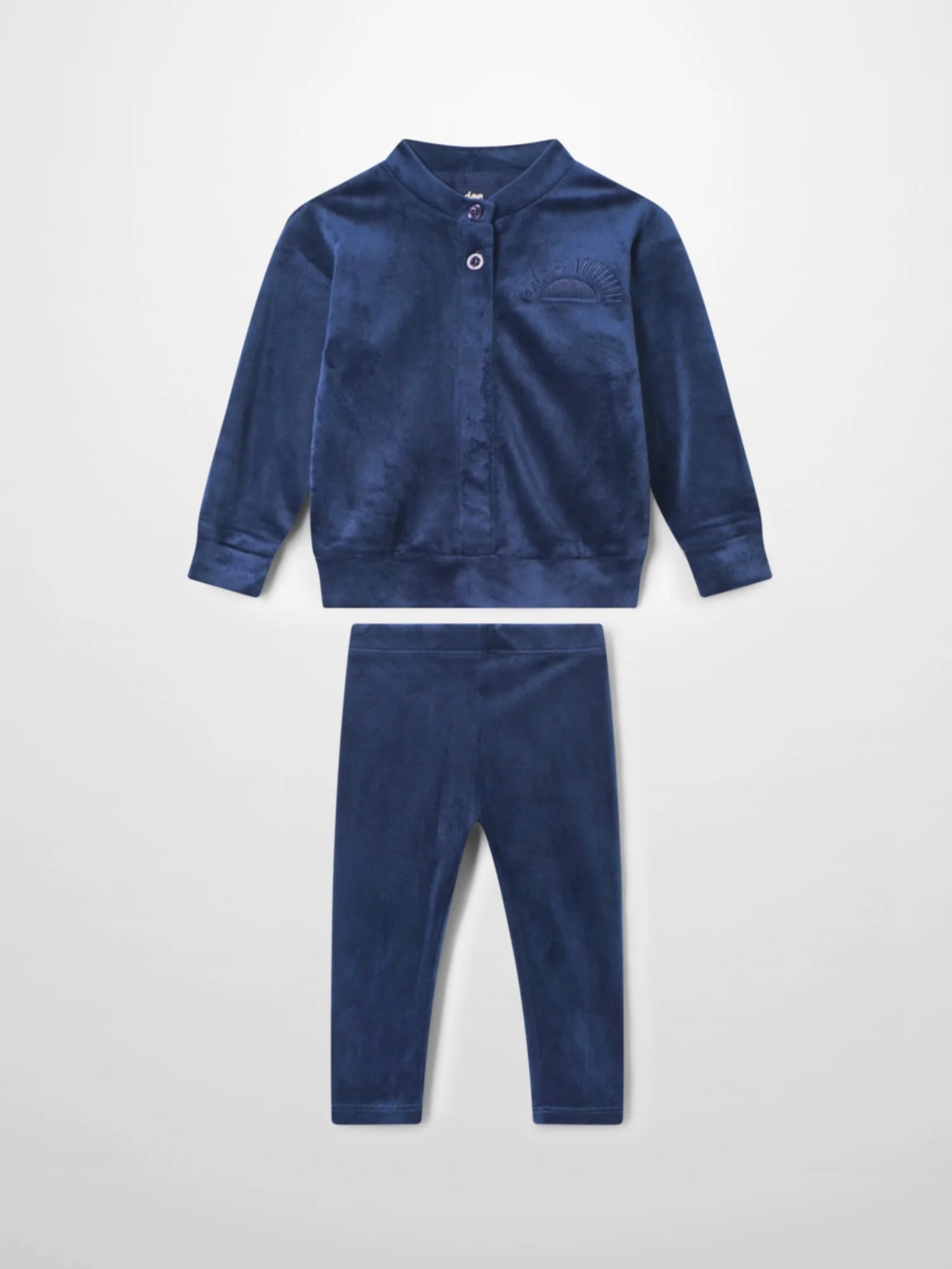 Velour Bomber Set - Navy