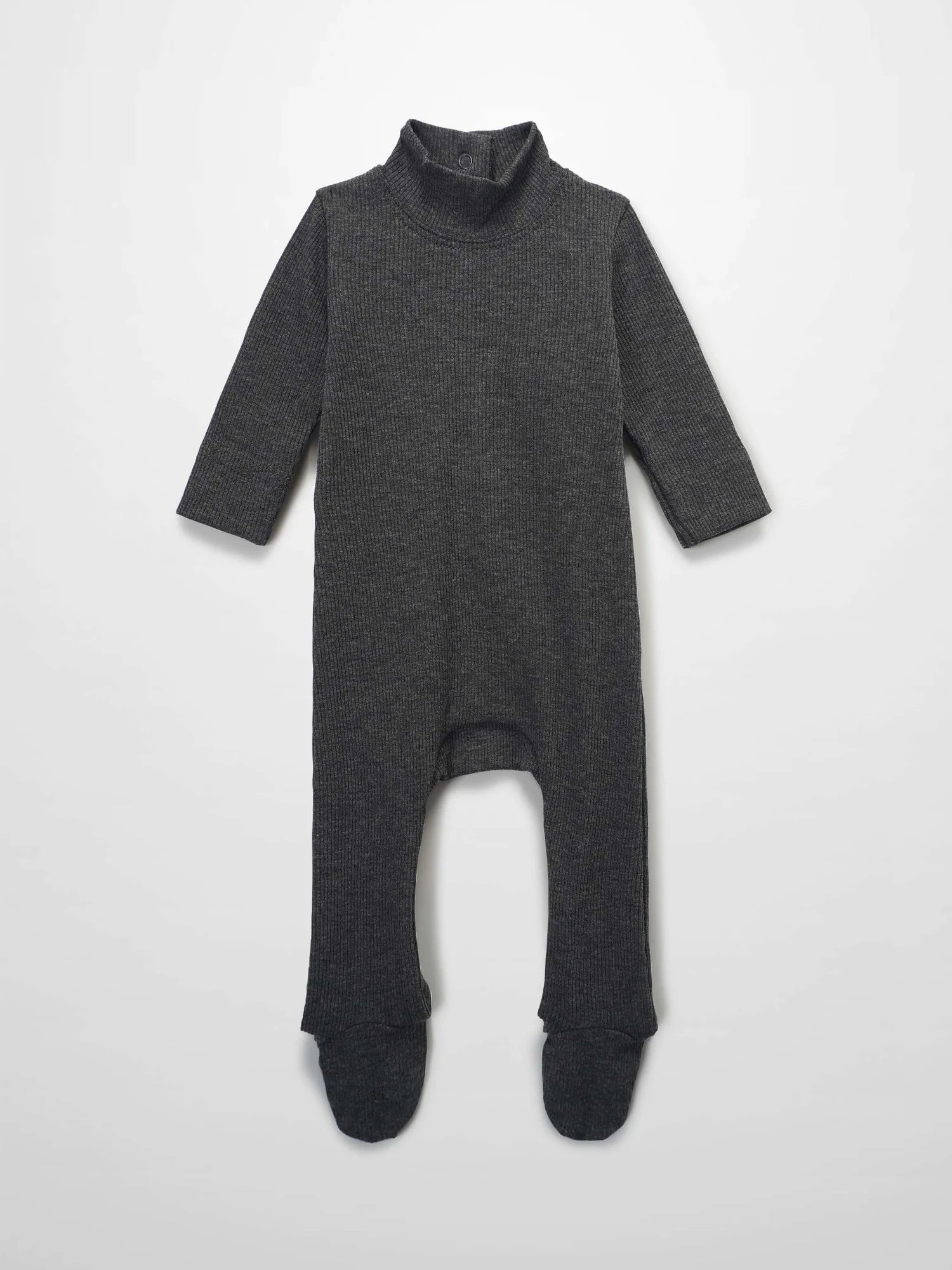 Mock Neck Stretchy - Heather Grey