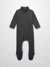 Mock Neck Stretchy - Heather Grey