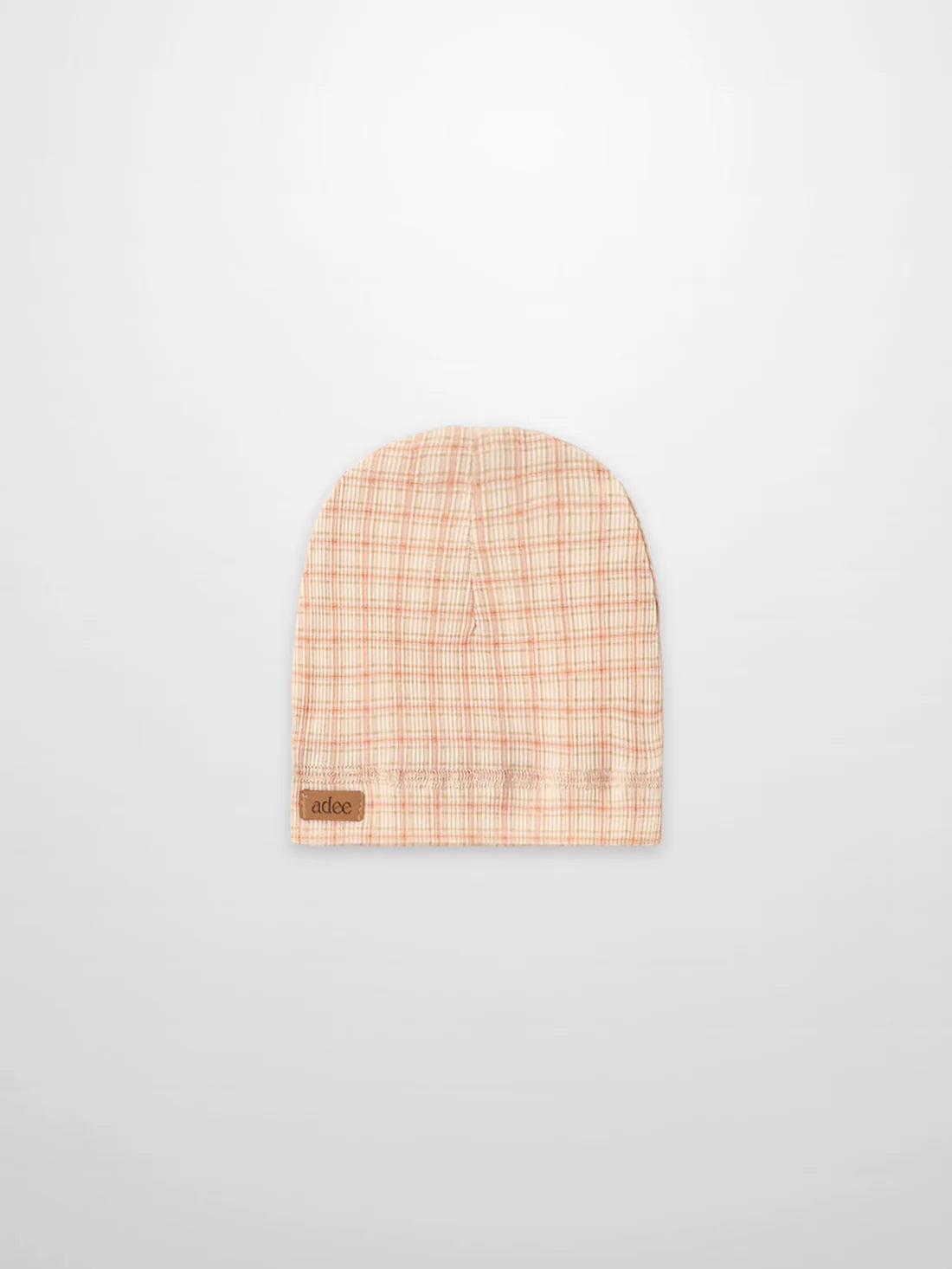 Oatmeal Grid Hat - Pink