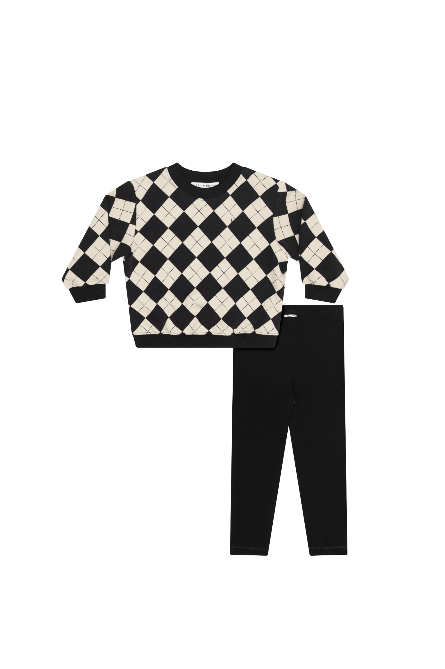 Toddler Argyle Sweatshirt Set