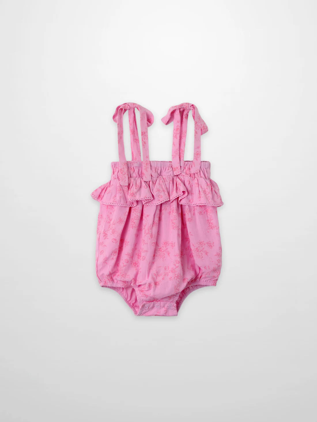 Pink Flower Romper