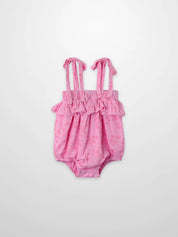 Pink Flower Romper