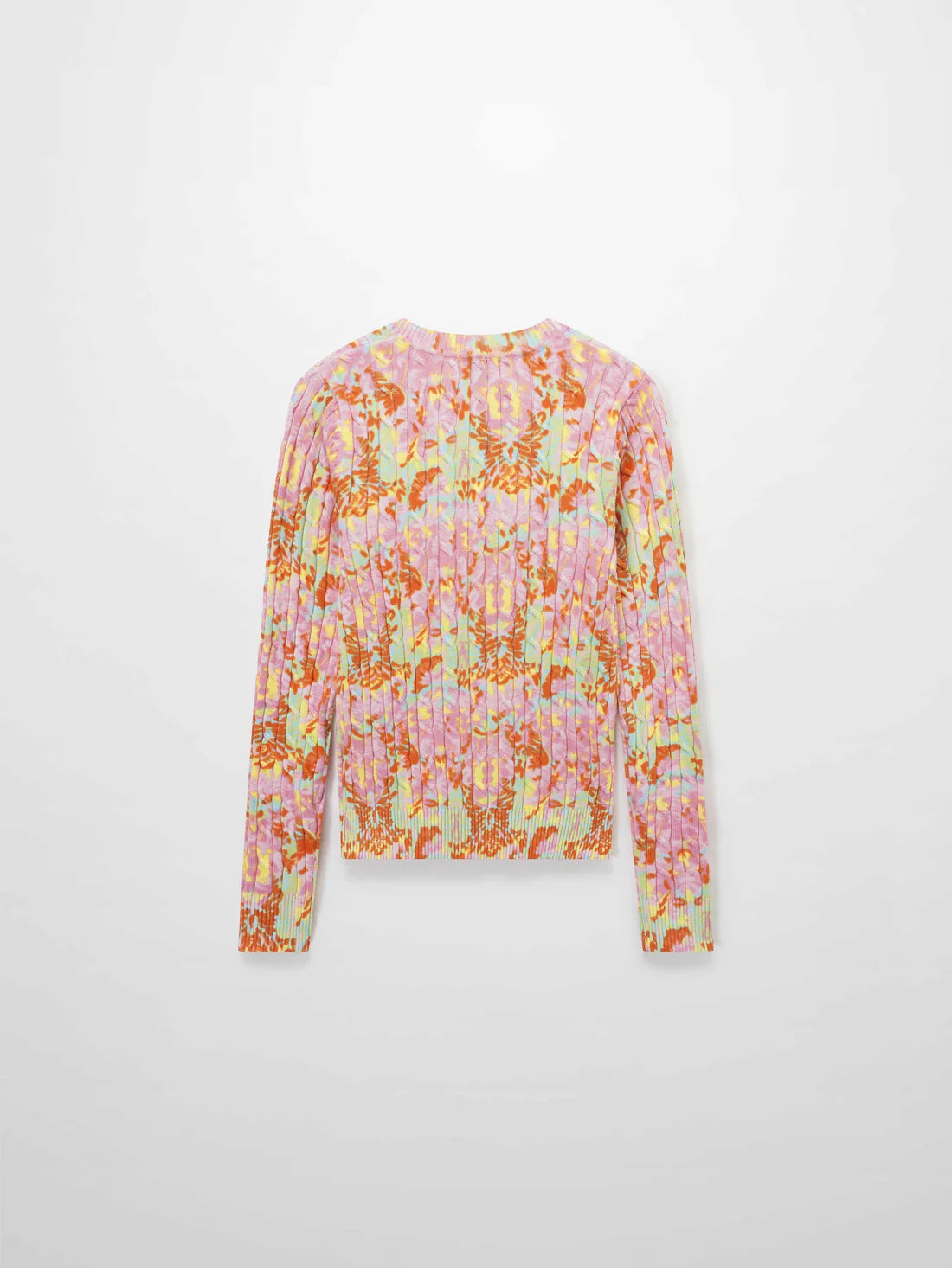 Printed Cable Sweater-Multi Color