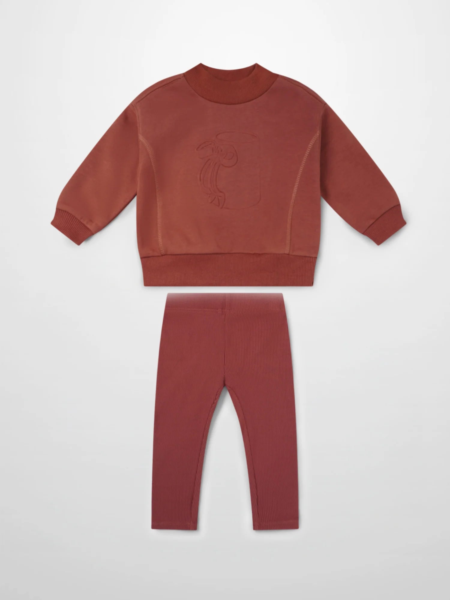 Embossed Mug Sweatshirt & Leggings Set