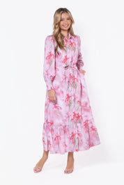 Connie Dress (Pink Flower)